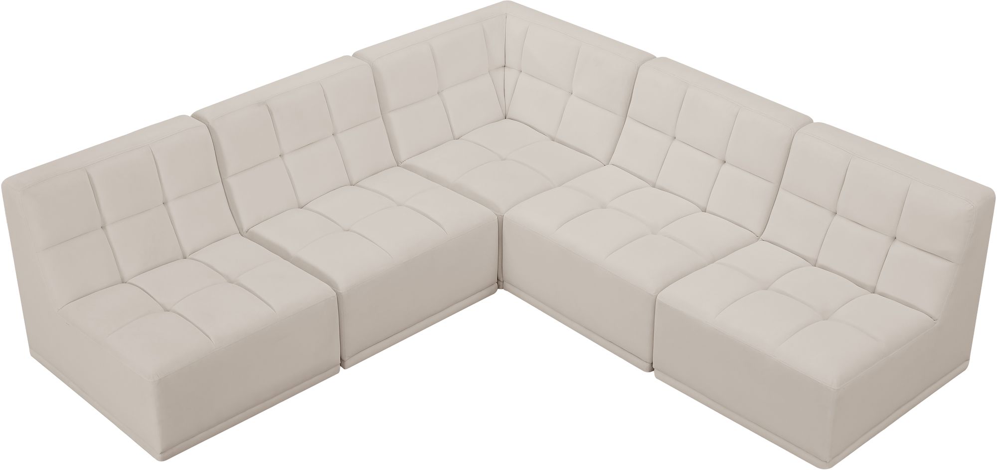 Relax 94" 5-Piece Velvet Modular Sectional