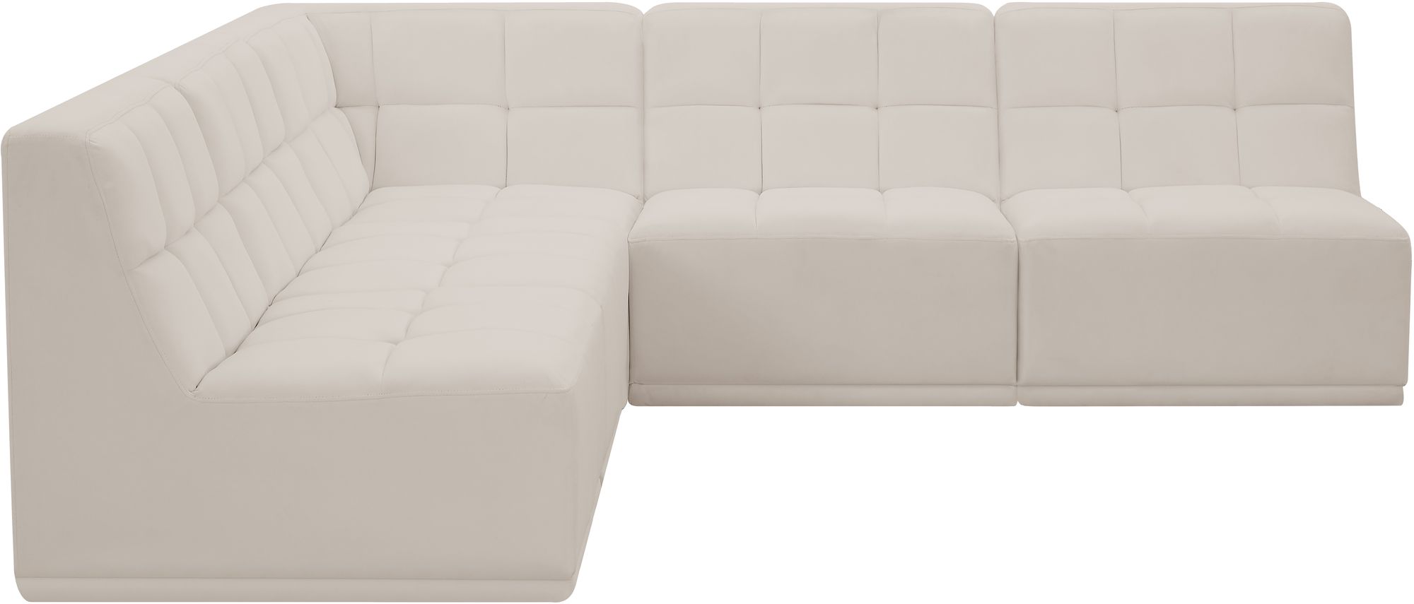 Relax 94" 5-Piece Velvet Modular Sectional