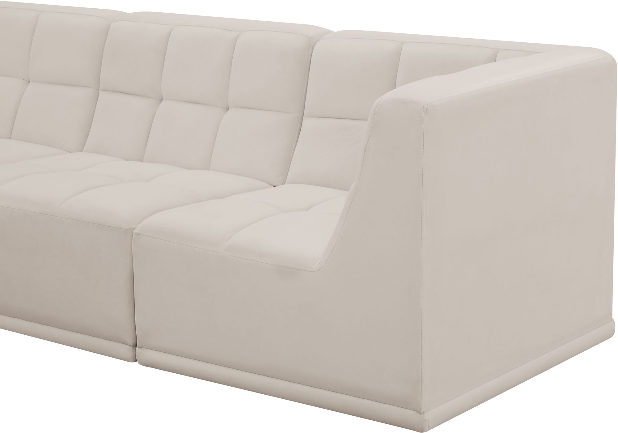 Relax 128" 6-Piece Velvet Modular Sectional