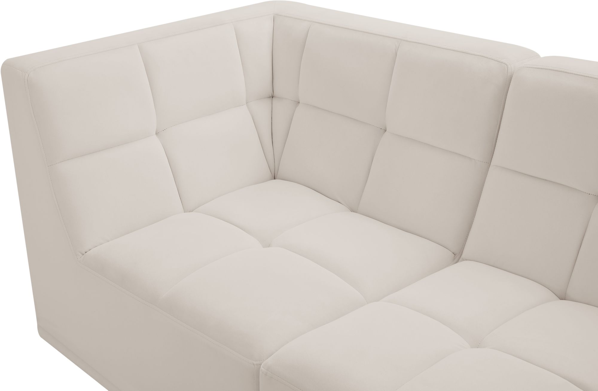 Relax 128" 6-Piece Velvet Modular Sectional