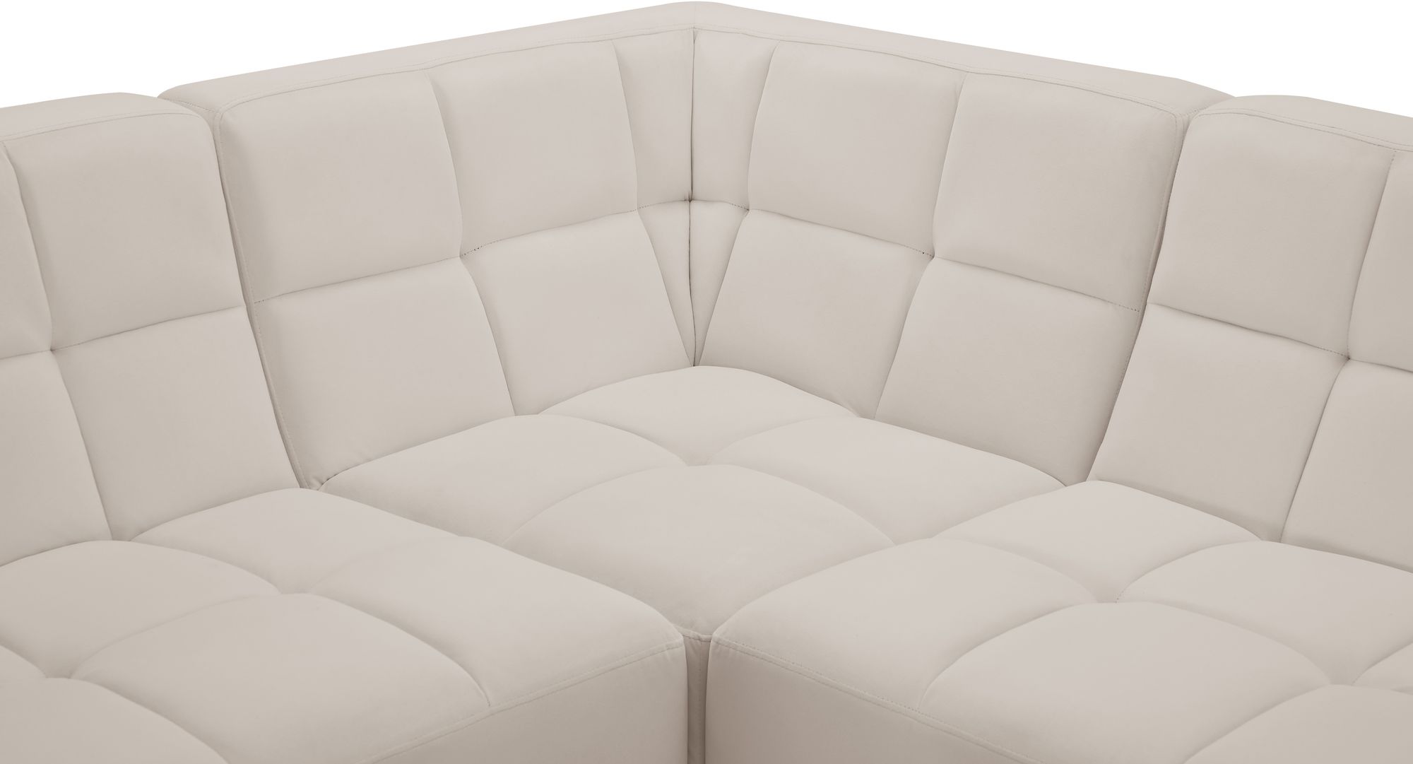 Relax 128" 6-Piece Velvet Modular Sectional