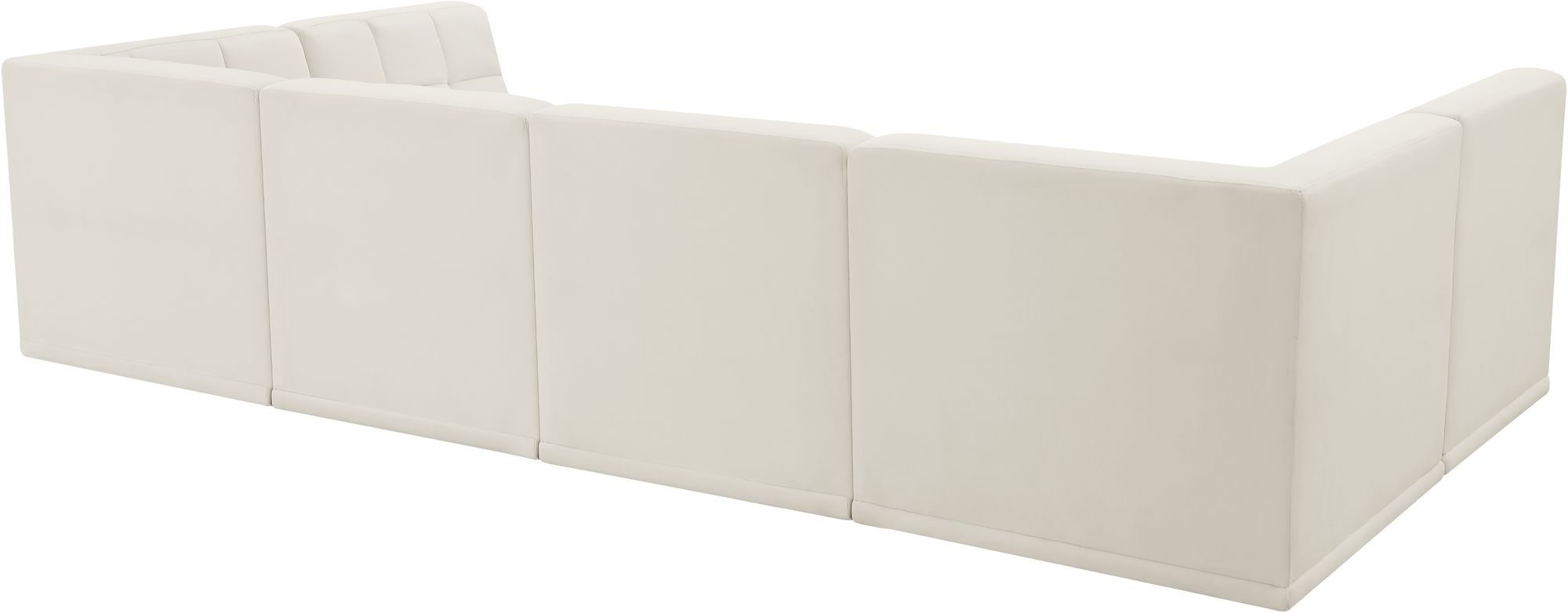 Relax 128" 6-Piece Velvet Modular U-Shape Sectional