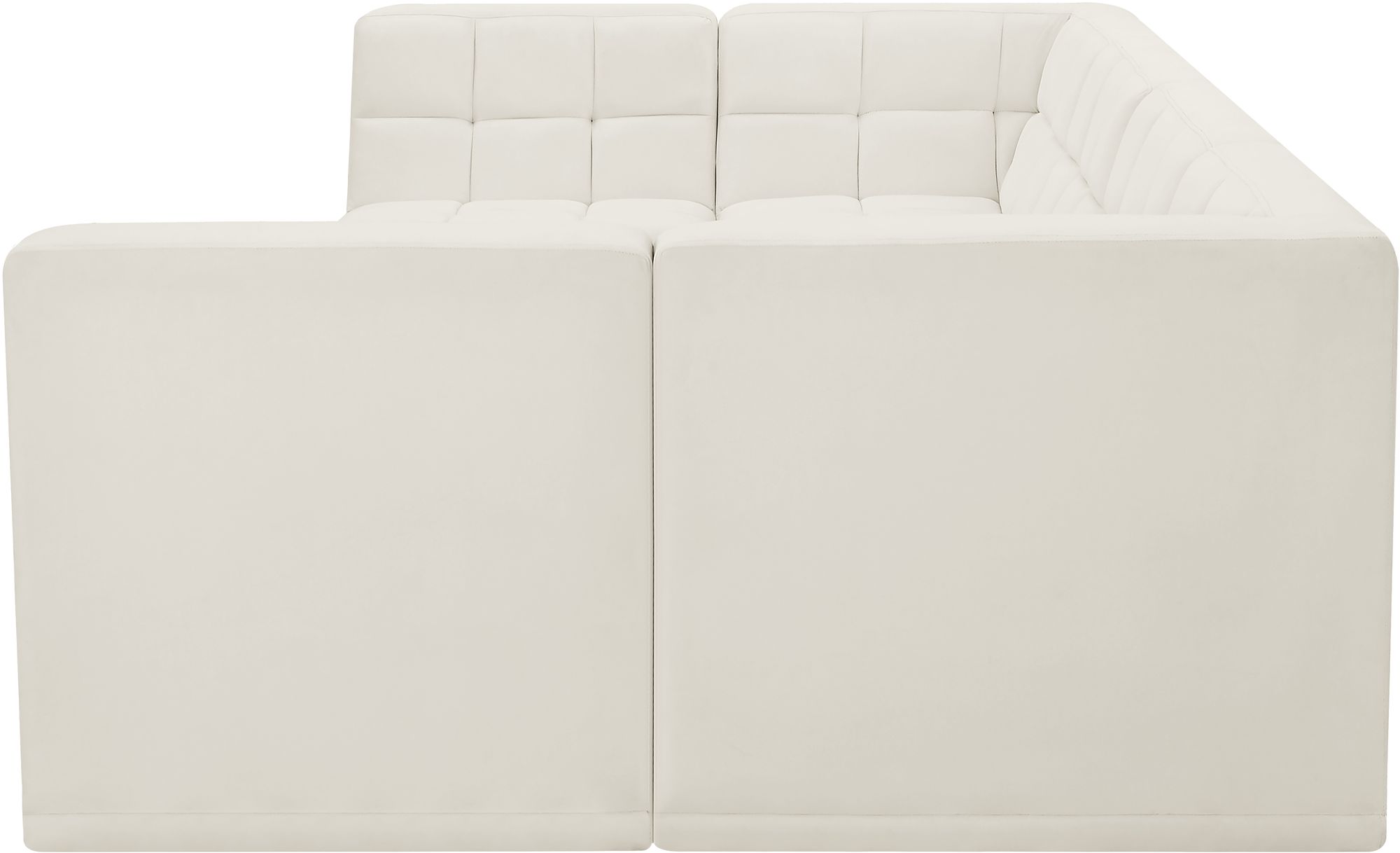 Relax 128" 6-Piece Velvet Modular U-Shape Sectional
