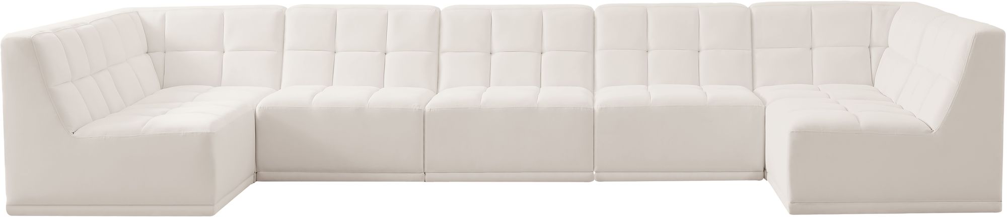 Relax 158" 7-Piece Velvet Modular U-Shape Sectional