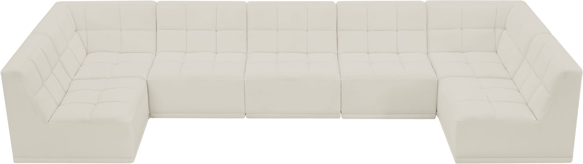 Relax 158" 7-Piece Velvet Modular U-Shape Sectional