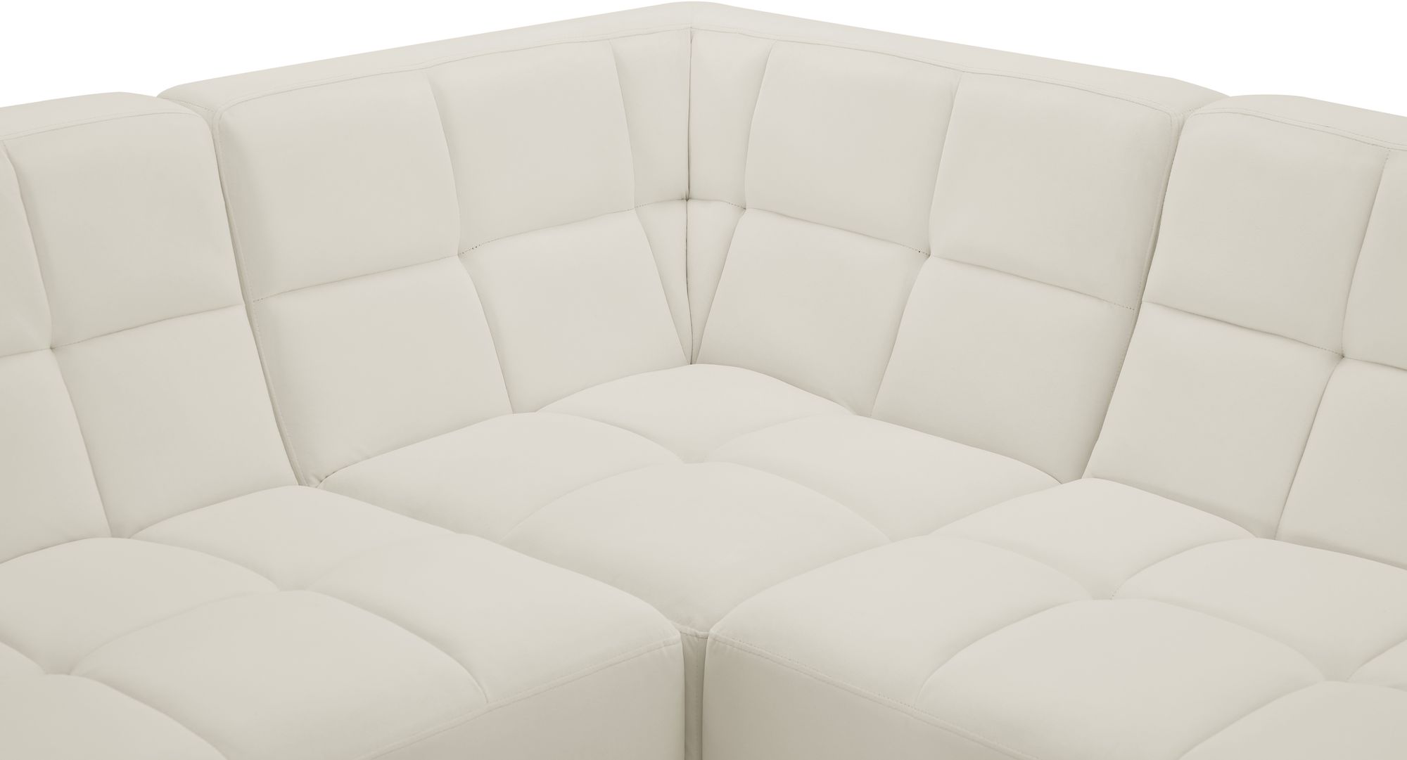 Relax 128" 8-Piece Velvet Modular U-Shape Sectional