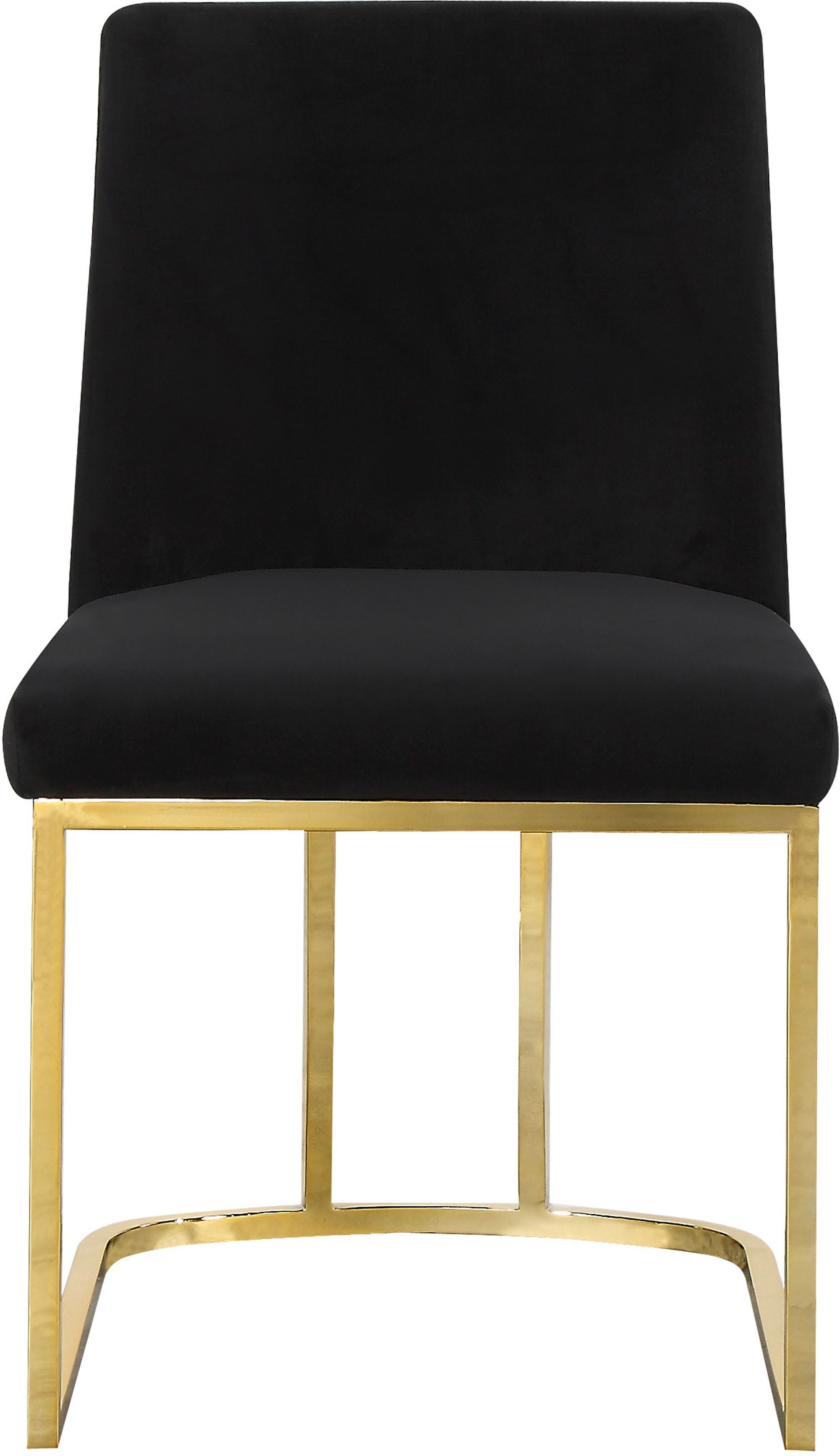Heidi Velvet Dining Chair with Polished Metal Frame