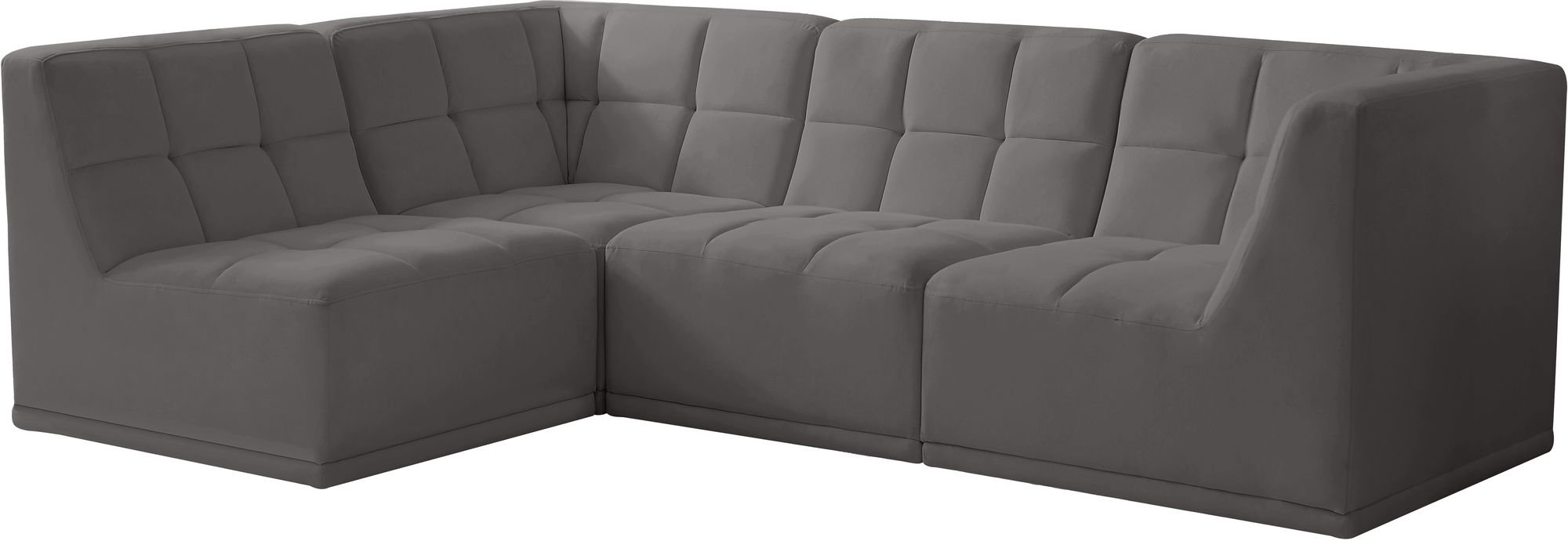 Relax 98" 4-Piece Velvet Modular Sectional