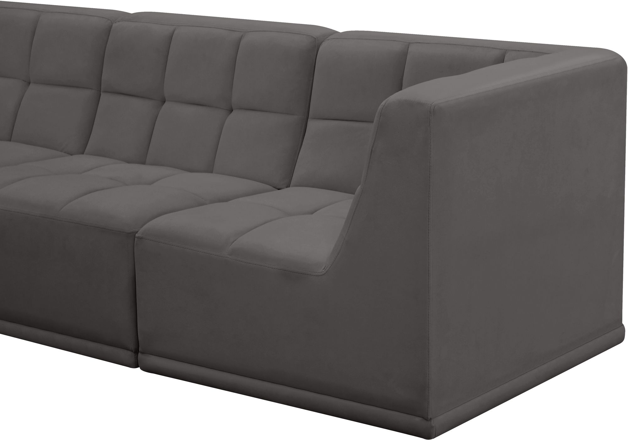 Relax 98" 4-Piece Velvet Modular Sectional
