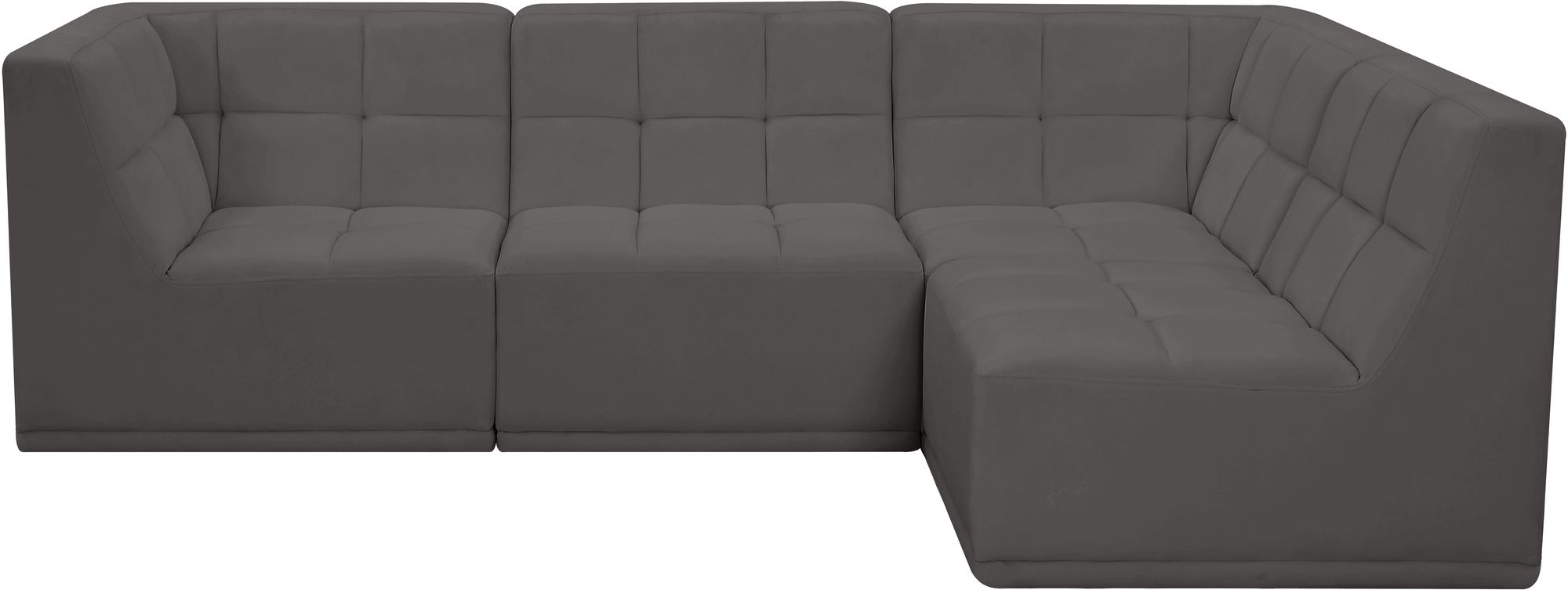 Relax 98" 4-Piece Velvet Modular Sectional
