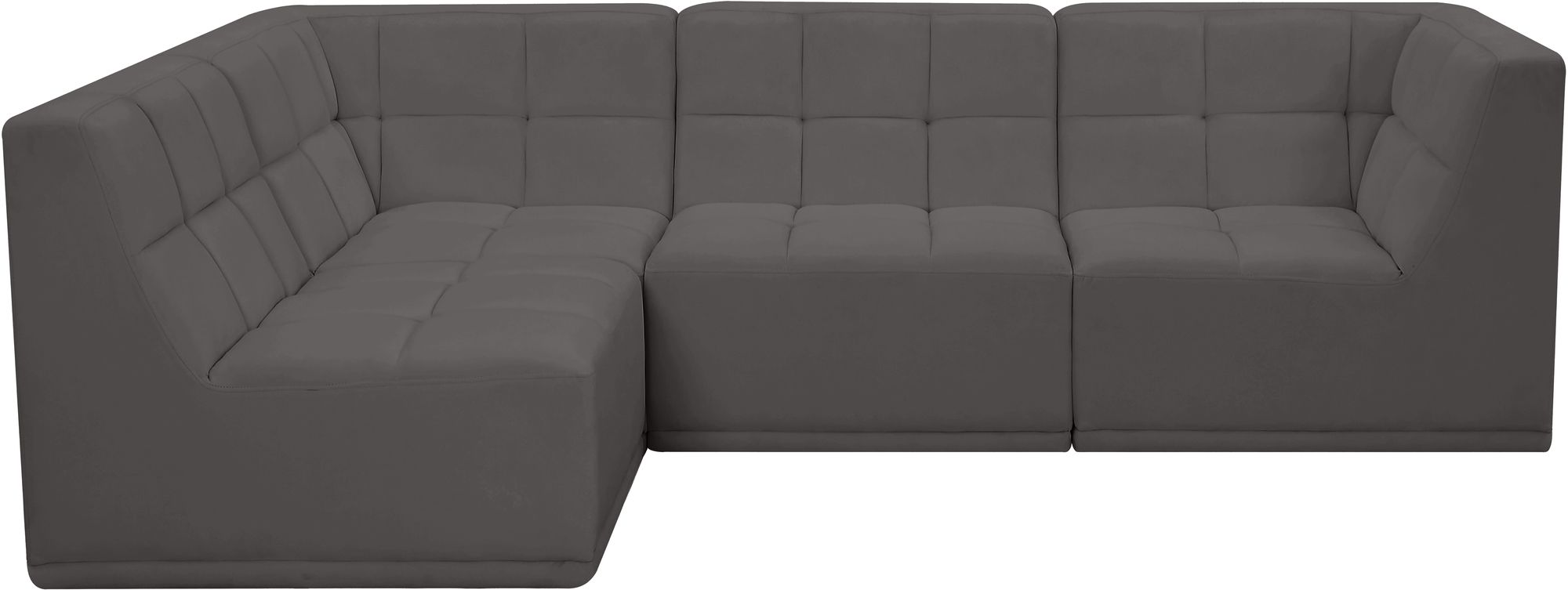 Relax 98" 4-Piece Velvet Modular Sectional