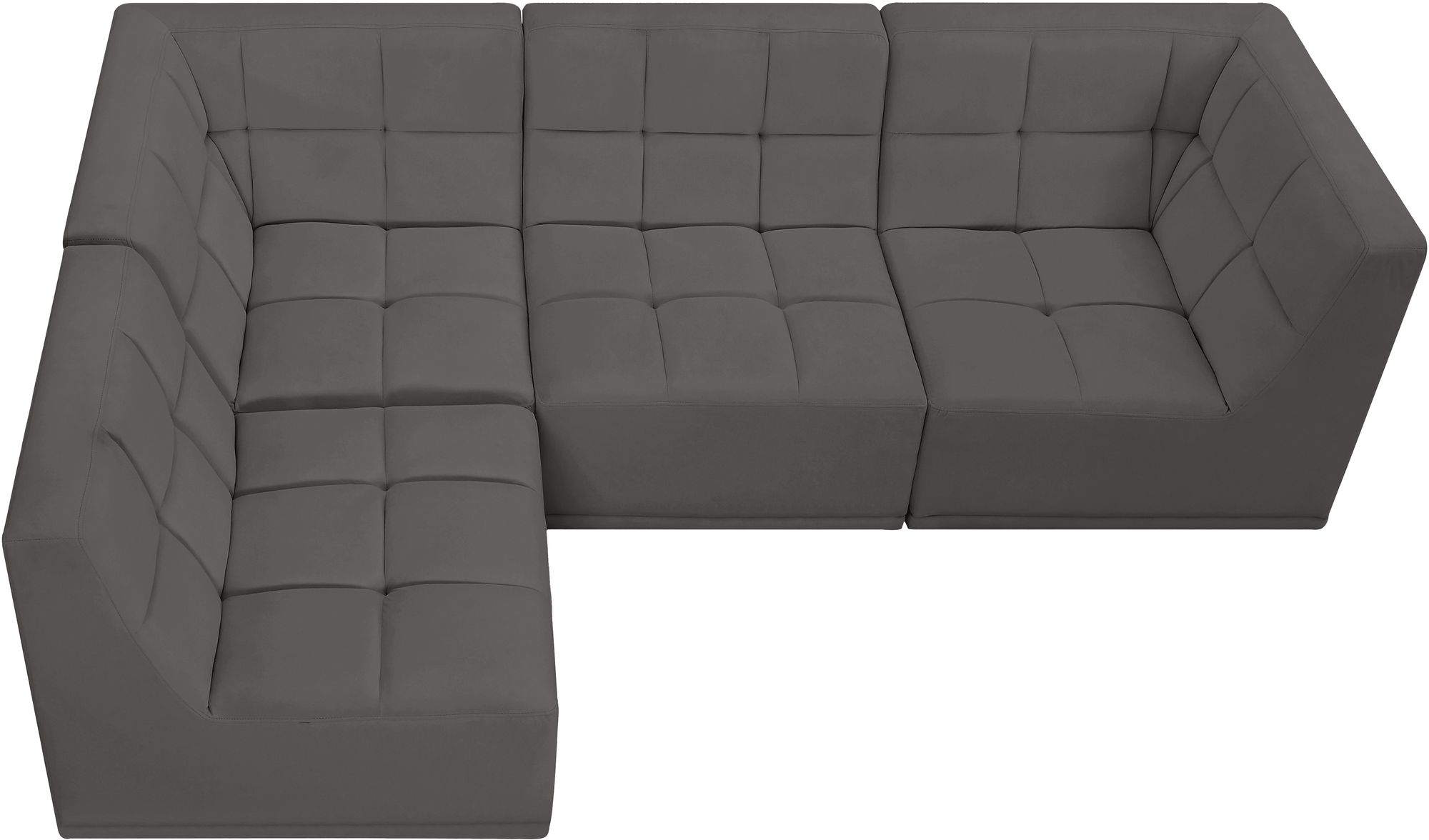Relax 98" 4-Piece Velvet Modular Sectional