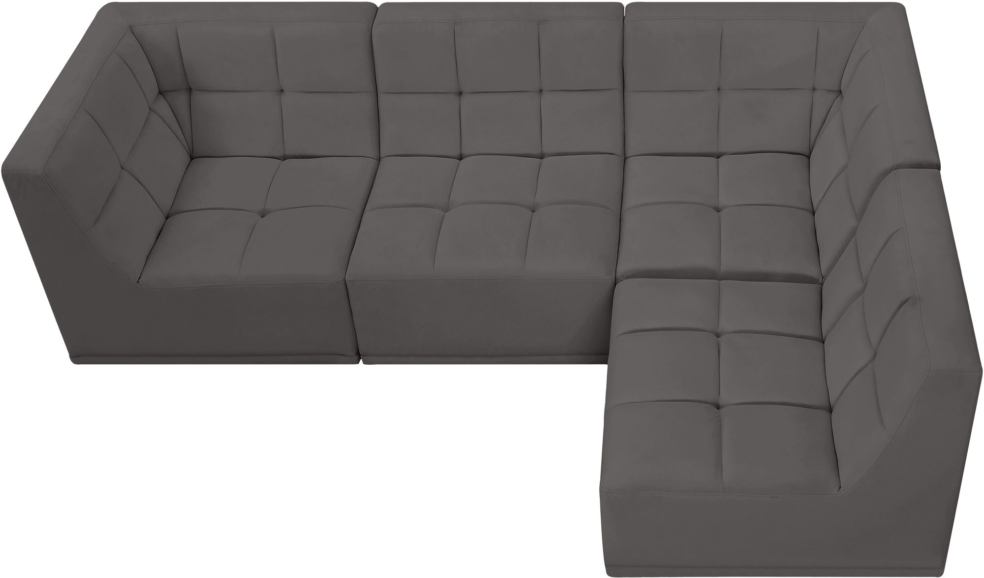 Relax 98" 4-Piece Velvet Modular Sectional