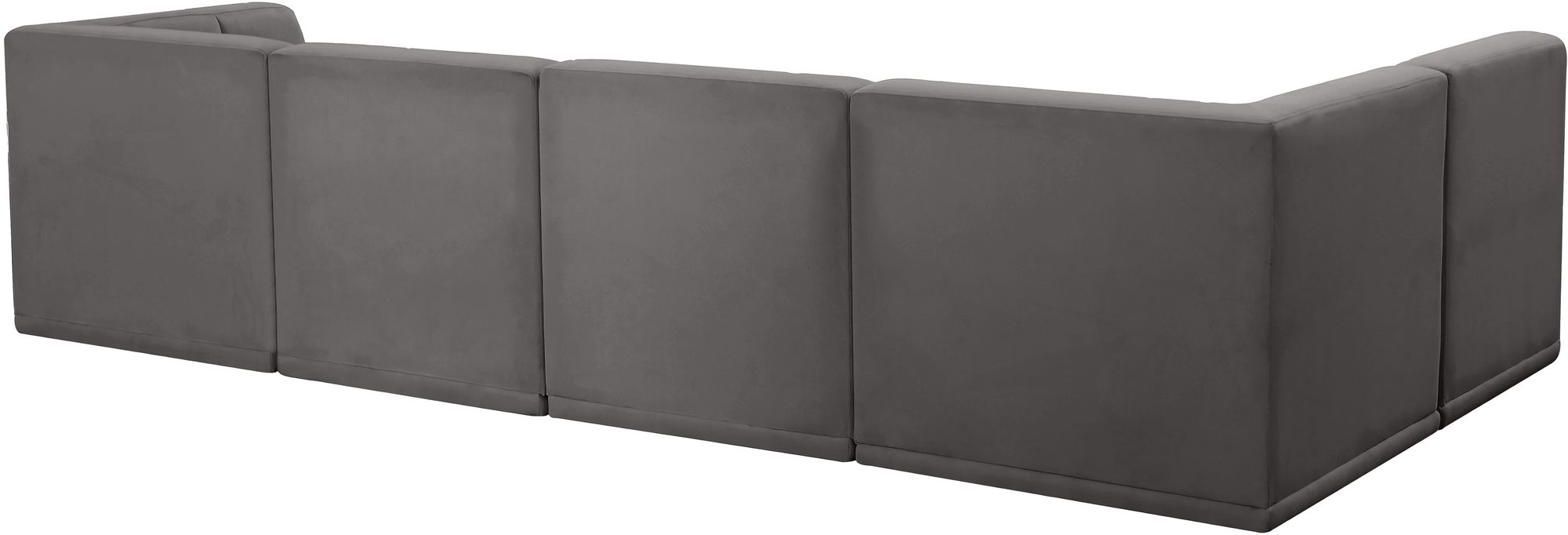 Relax 128" 5-Piece Velvet Modular Sectional