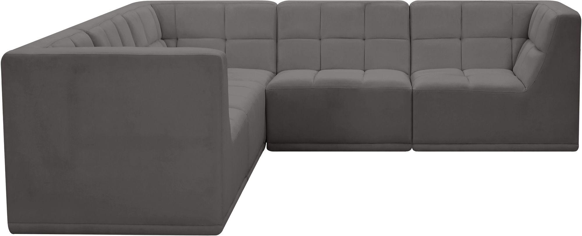 Relax 98" 5-Piece Velvet Modular Sectional