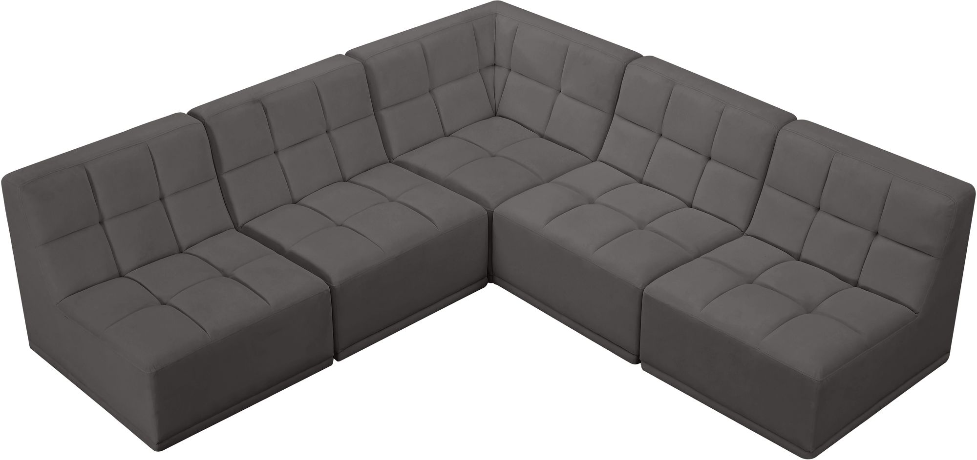 Relax 94" 5-Piece Velvet Modular Sectional