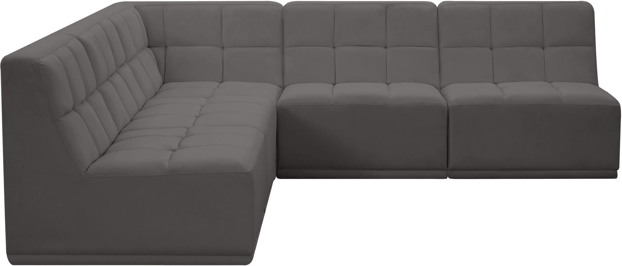 Relax 94" 5-Piece Velvet Modular Sectional