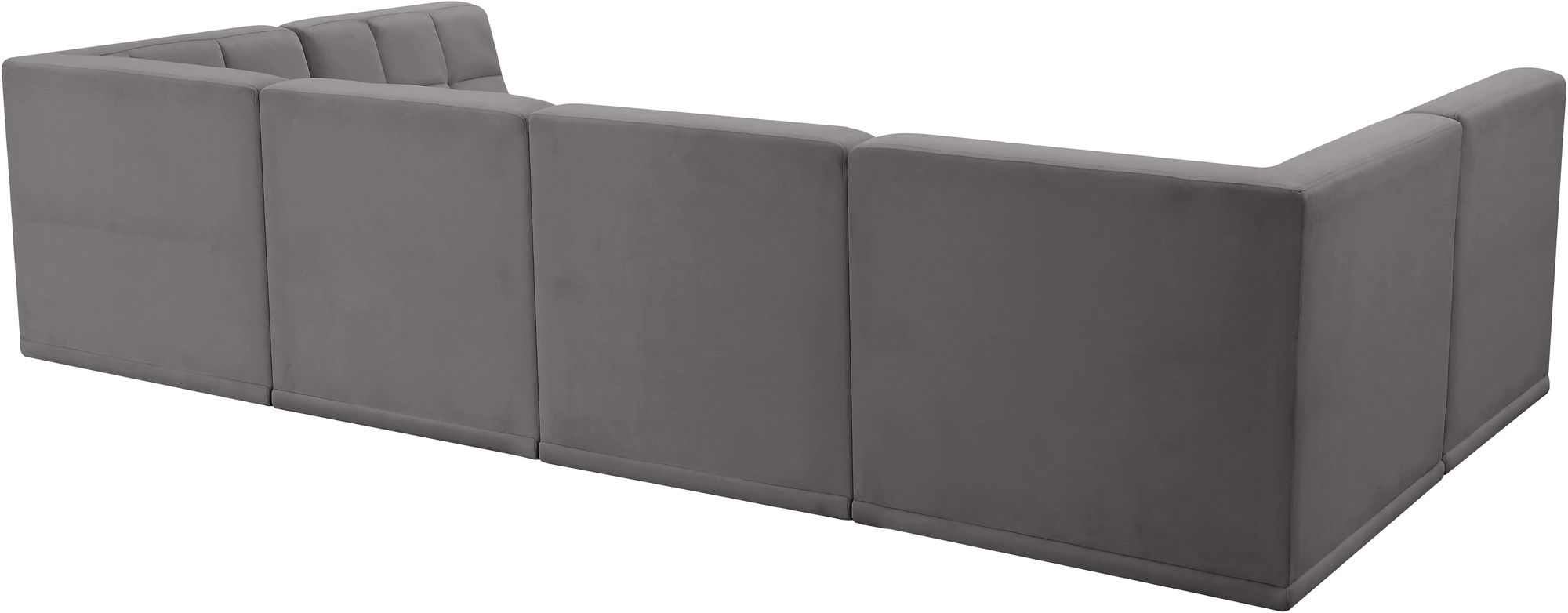 Relax 128" 6-Piece Velvet Modular U-Shape Sectional