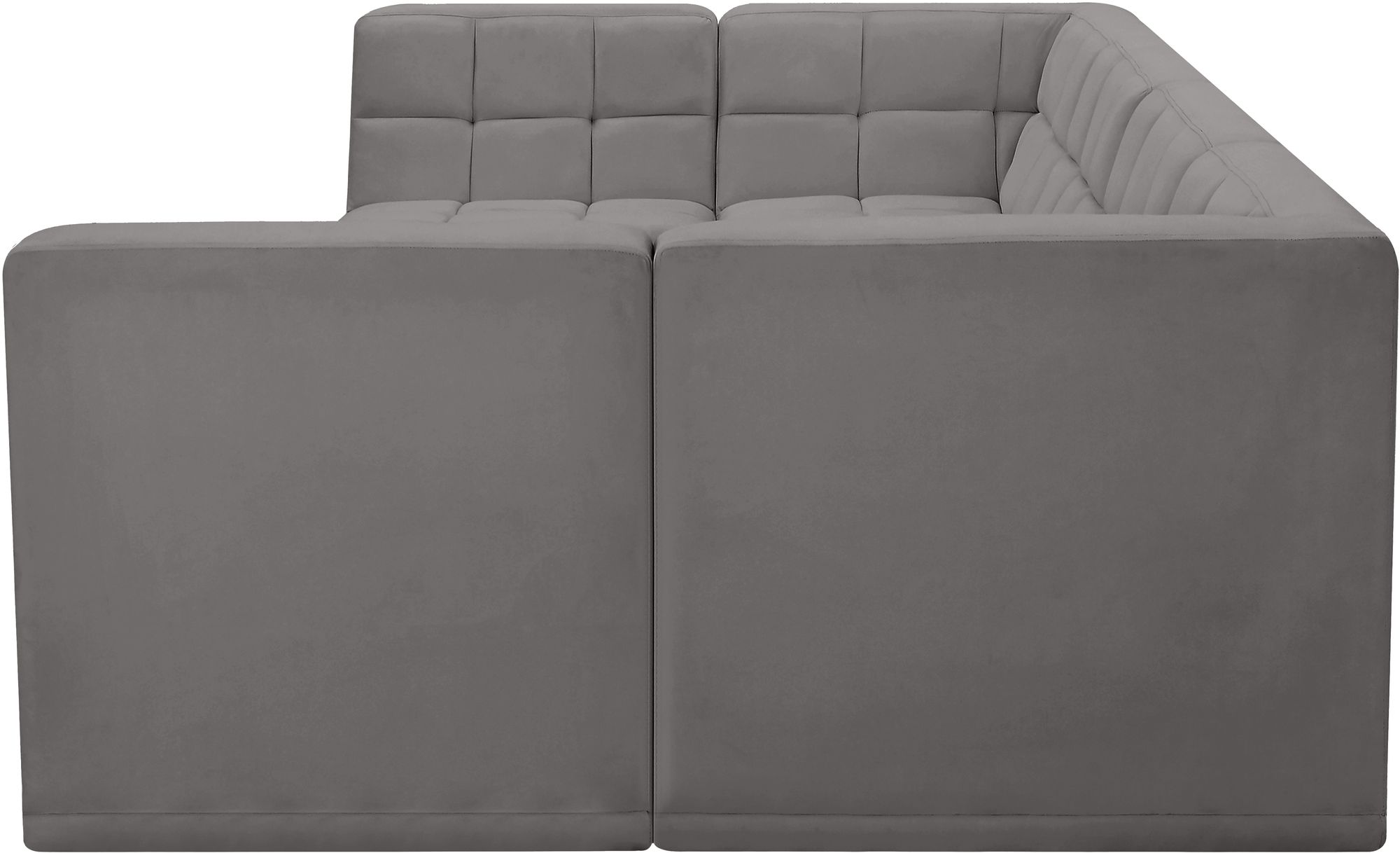 Relax 128" 6-Piece Velvet Modular U-Shape Sectional