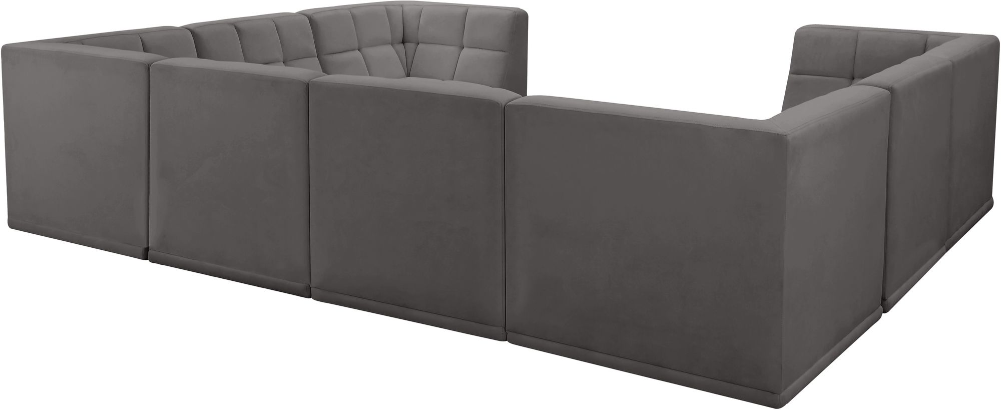 Relax 128" 8-Piece Velvet Modular U-Shape Sectional