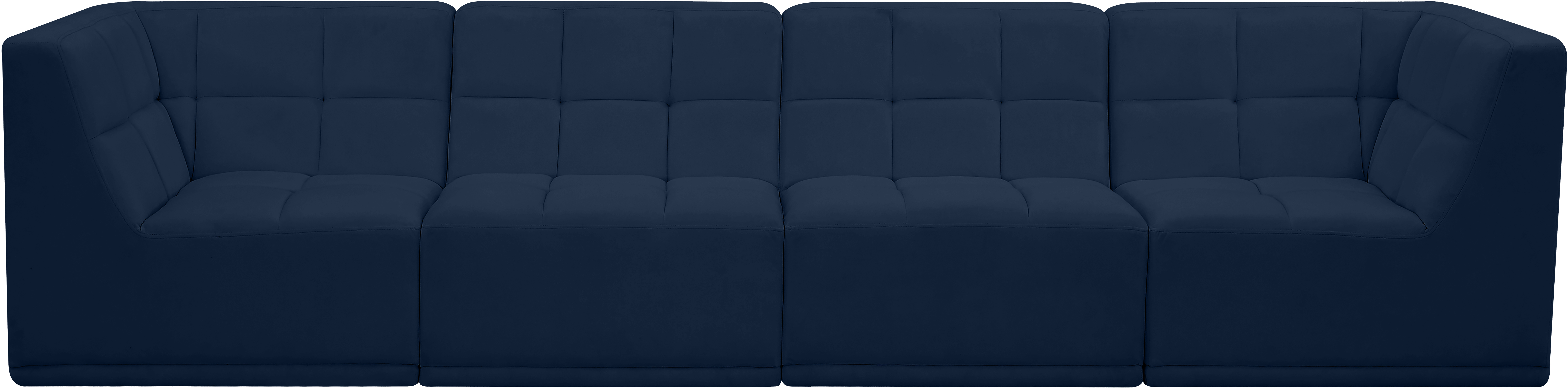 Relax 128" Velvet Modular Sofa