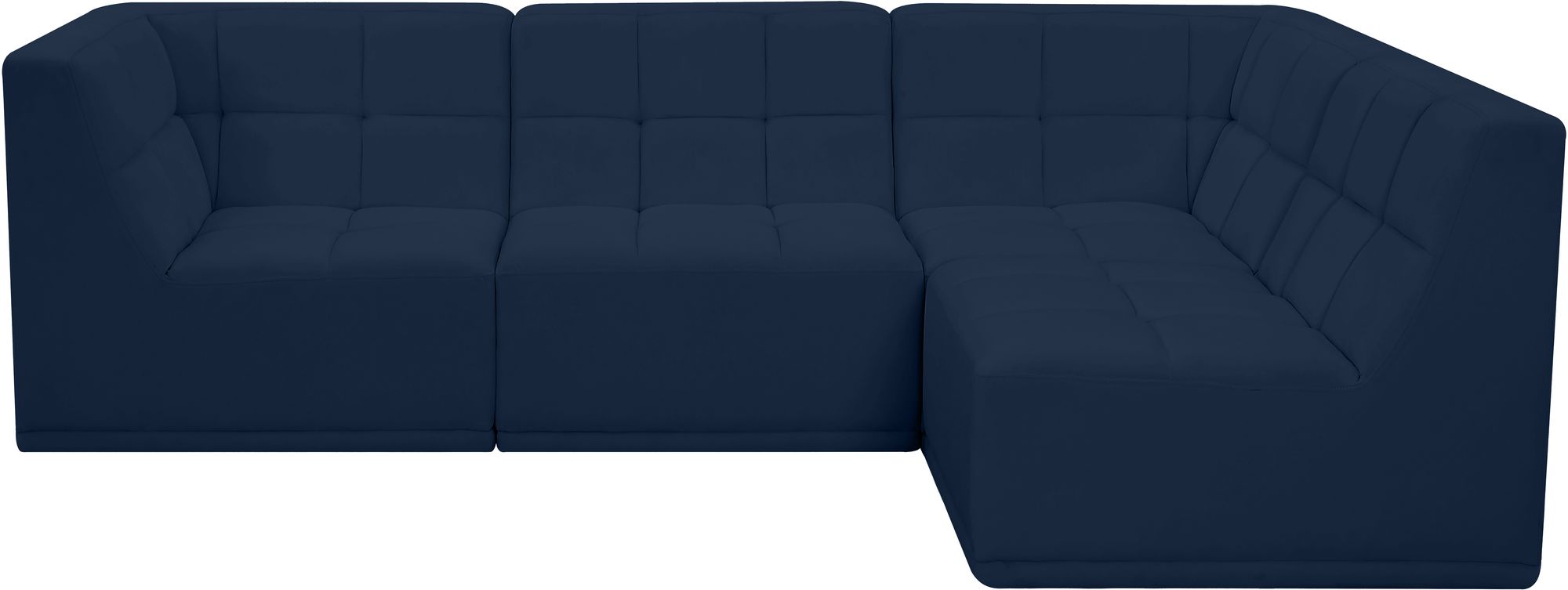 Relax 98" 4-Piece Velvet Modular Sectional