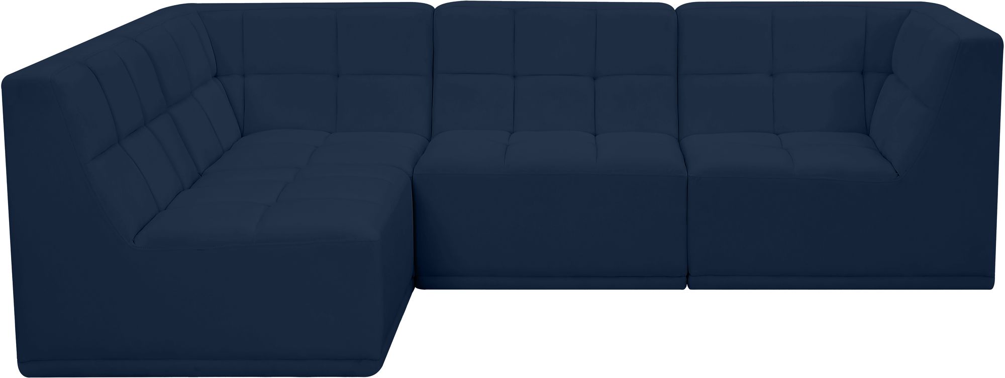 Relax 98" 4-Piece Velvet Modular Sectional