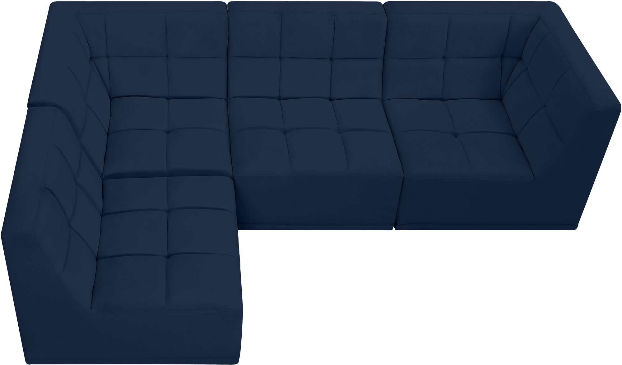 Relax 98" 4-Piece Velvet Modular Sectional