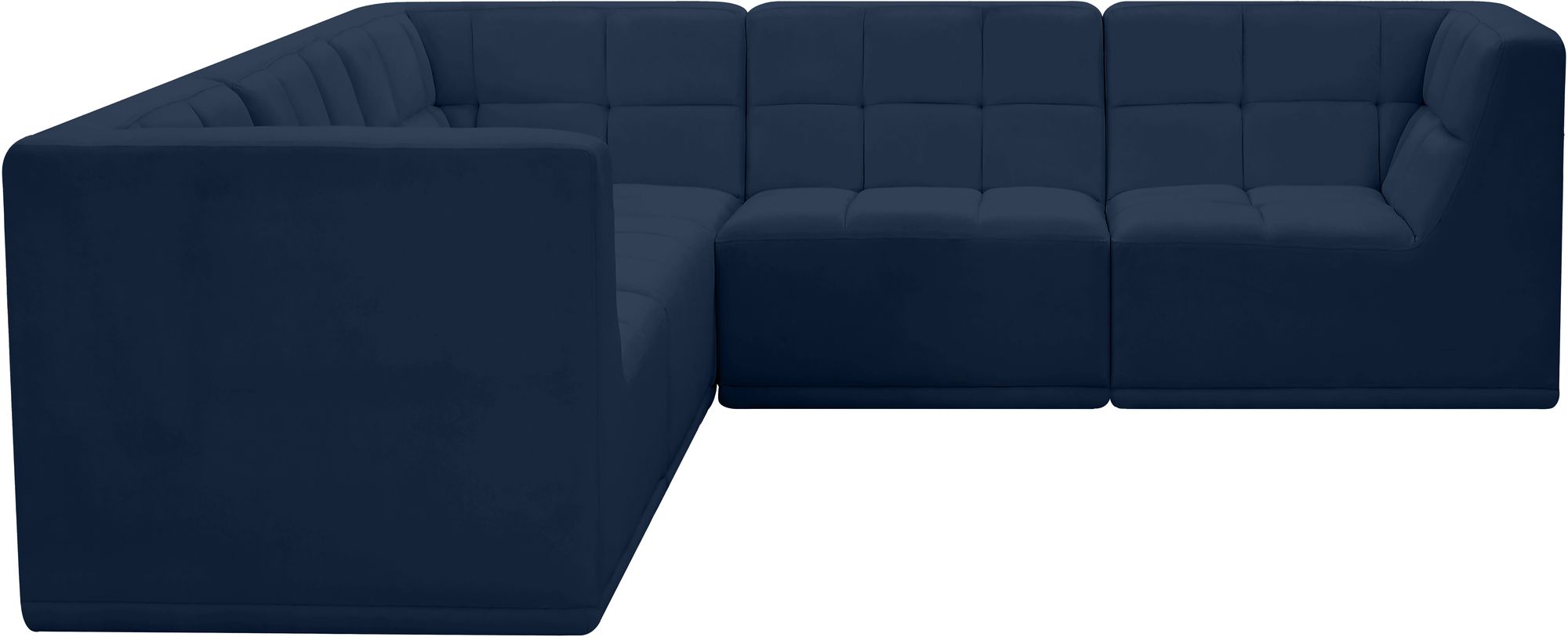 Relax 98" 5-Piece Velvet Modular Sectional by Meridian