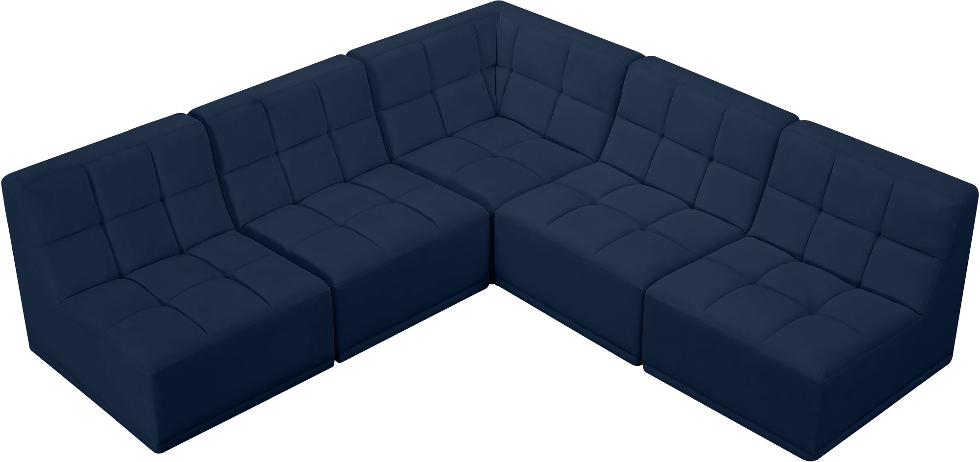 Relax 94" 5-Piece Velvet Modular Sectional
