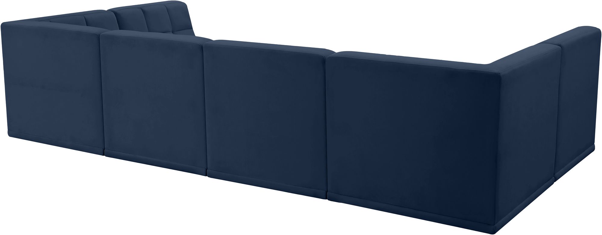 Relax 128" 6-Piece Velvet Modular U-Shape Sectional