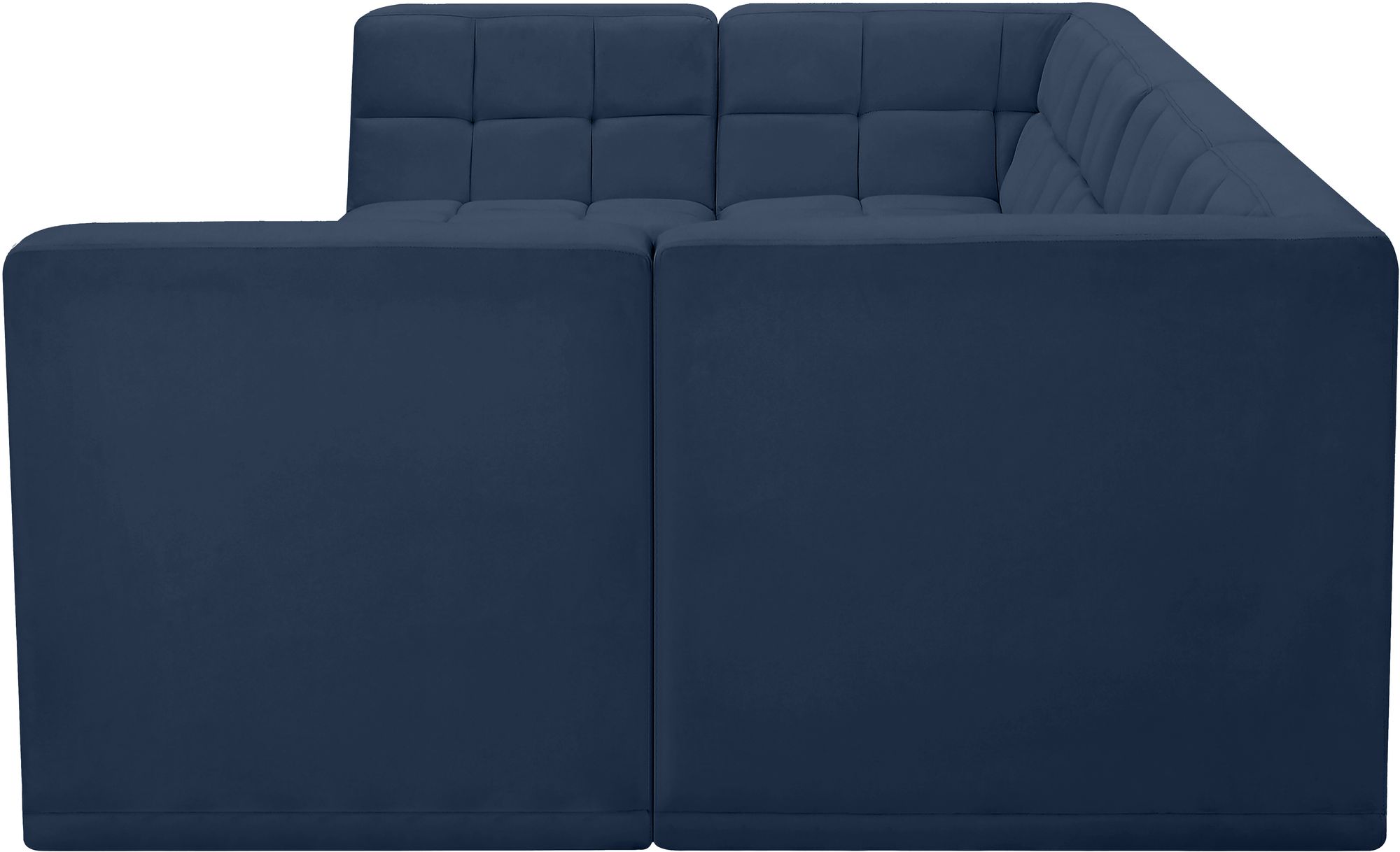Relax 128" 6-Piece Velvet Modular U-Shape Sectional
