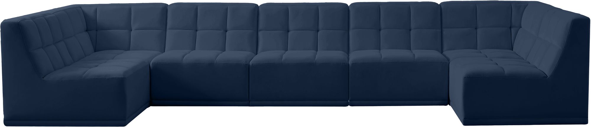 Relax 158" 7-Piece Velvet Modular U-Shape Sectional