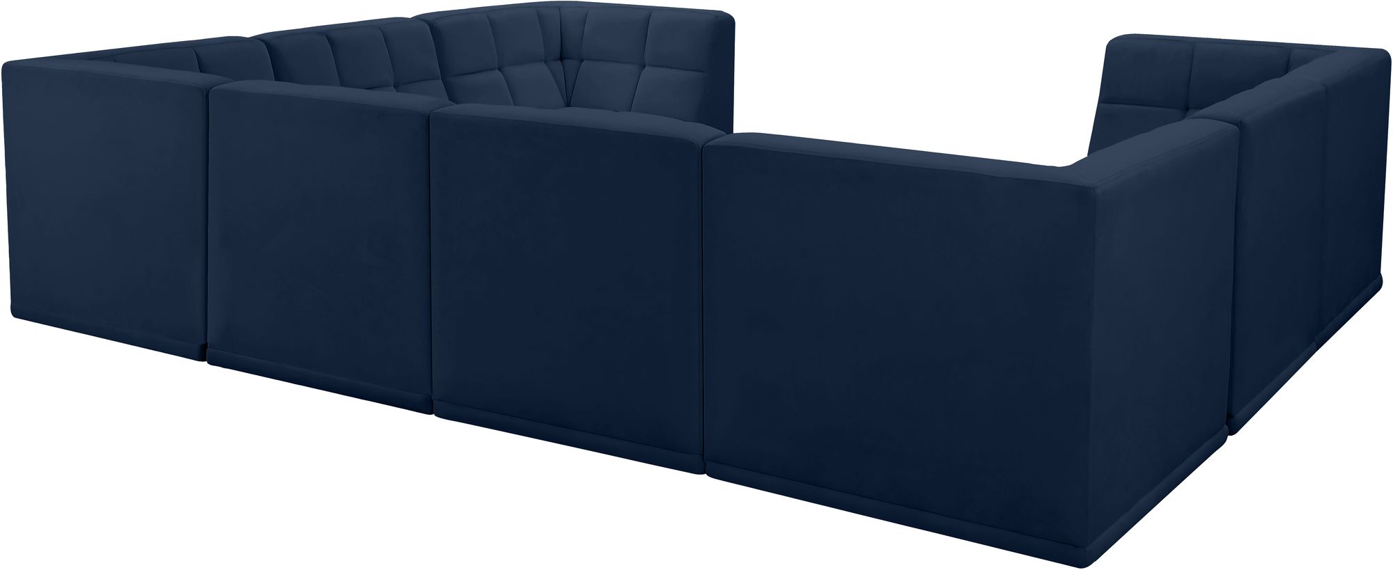 Relax 128" 8-Piece Velvet Modular U-Shape Sectional