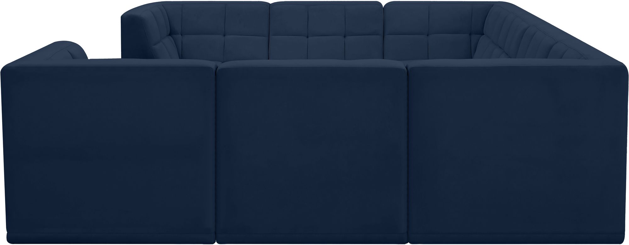 Relax 128" 8-Piece Velvet Modular U-Shape Sectional