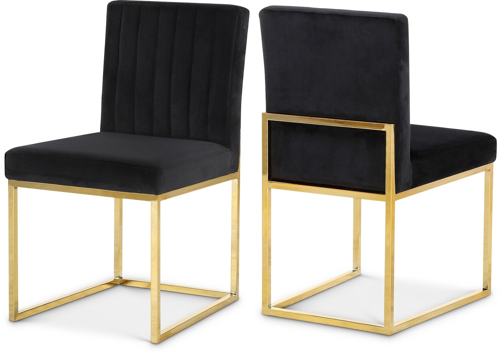 Giselle Velvet Dining Chair with Metal Frame