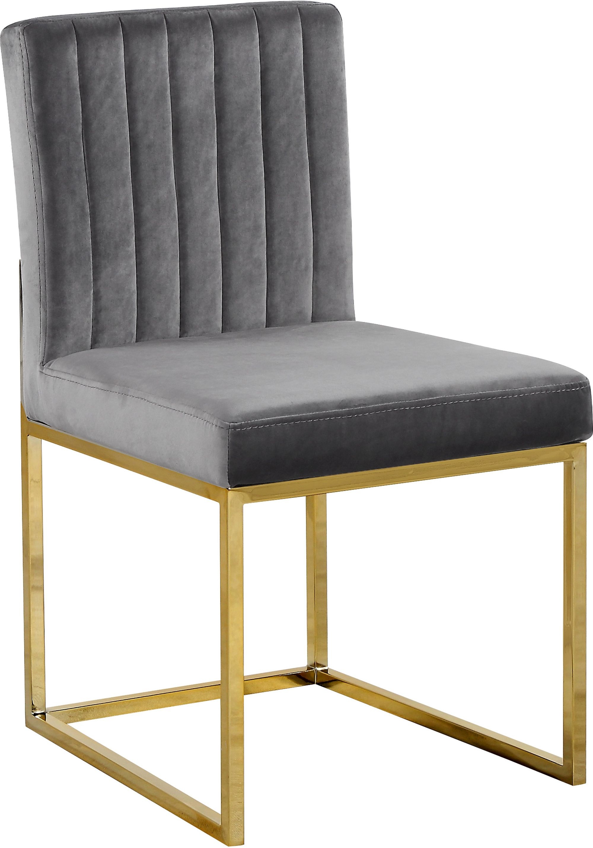 Giselle Velvet Dining Chair with Metal Frame