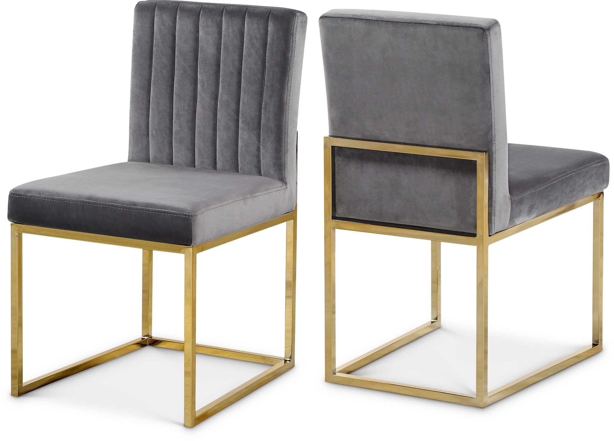 Giselle Velvet Dining Chair with Metal Frame