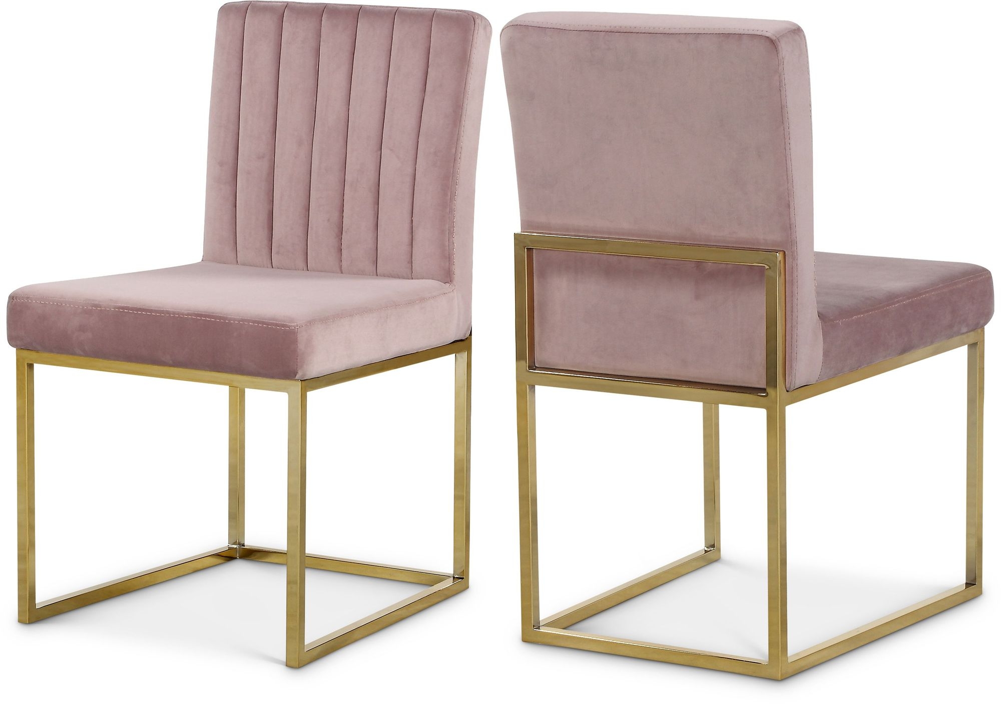 Giselle Velvet Dining Chair with Metal Frame