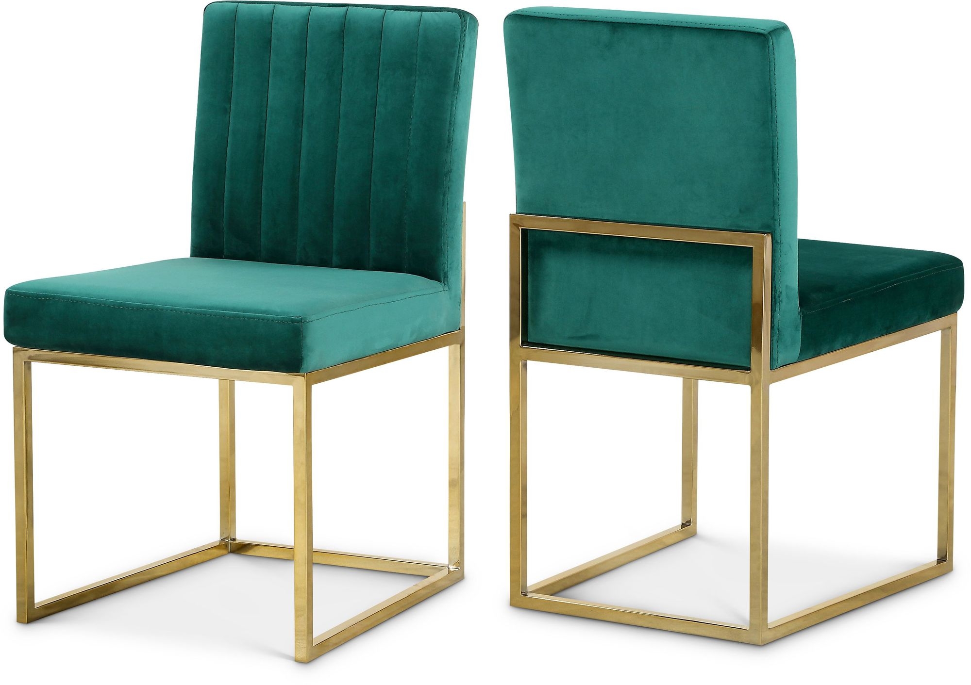 Giselle Velvet Dining Chair with Metal Frame