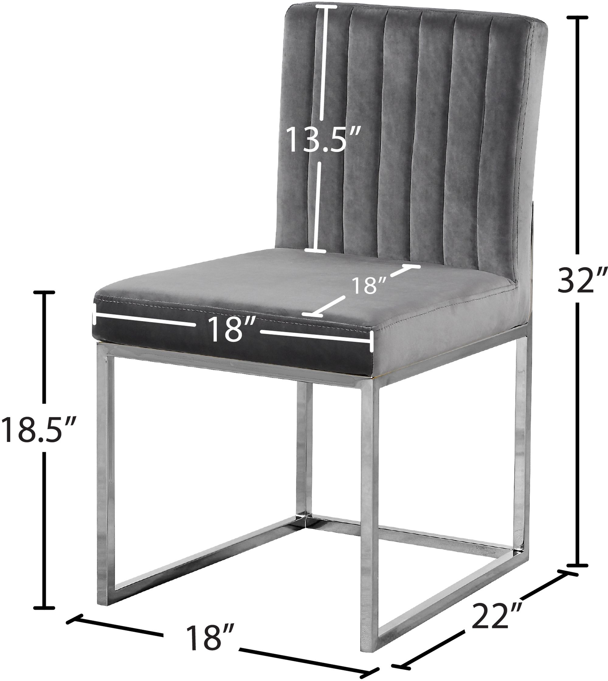 Giselle Velvet Dining Chair with Metal Frame