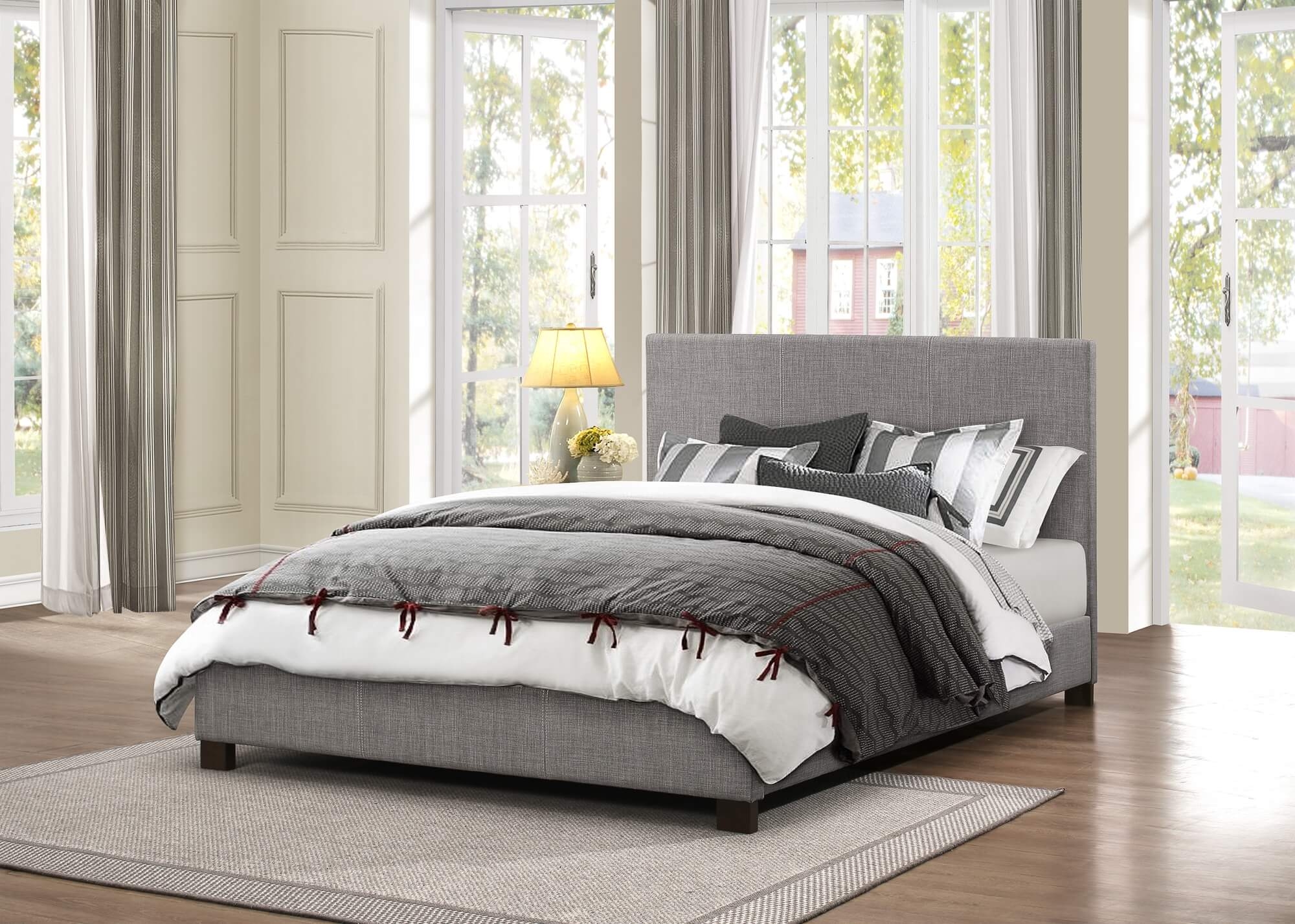 Chasin Fabric Platform Bed, King Size