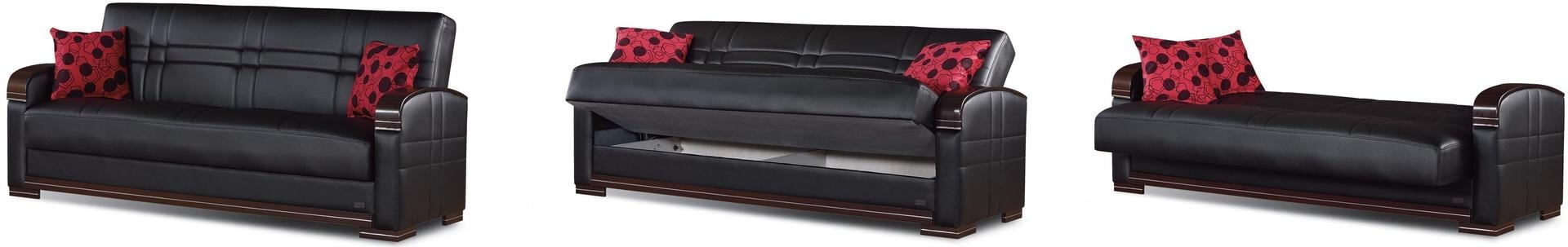 Bronx Bonded Leather Storage Sofabed