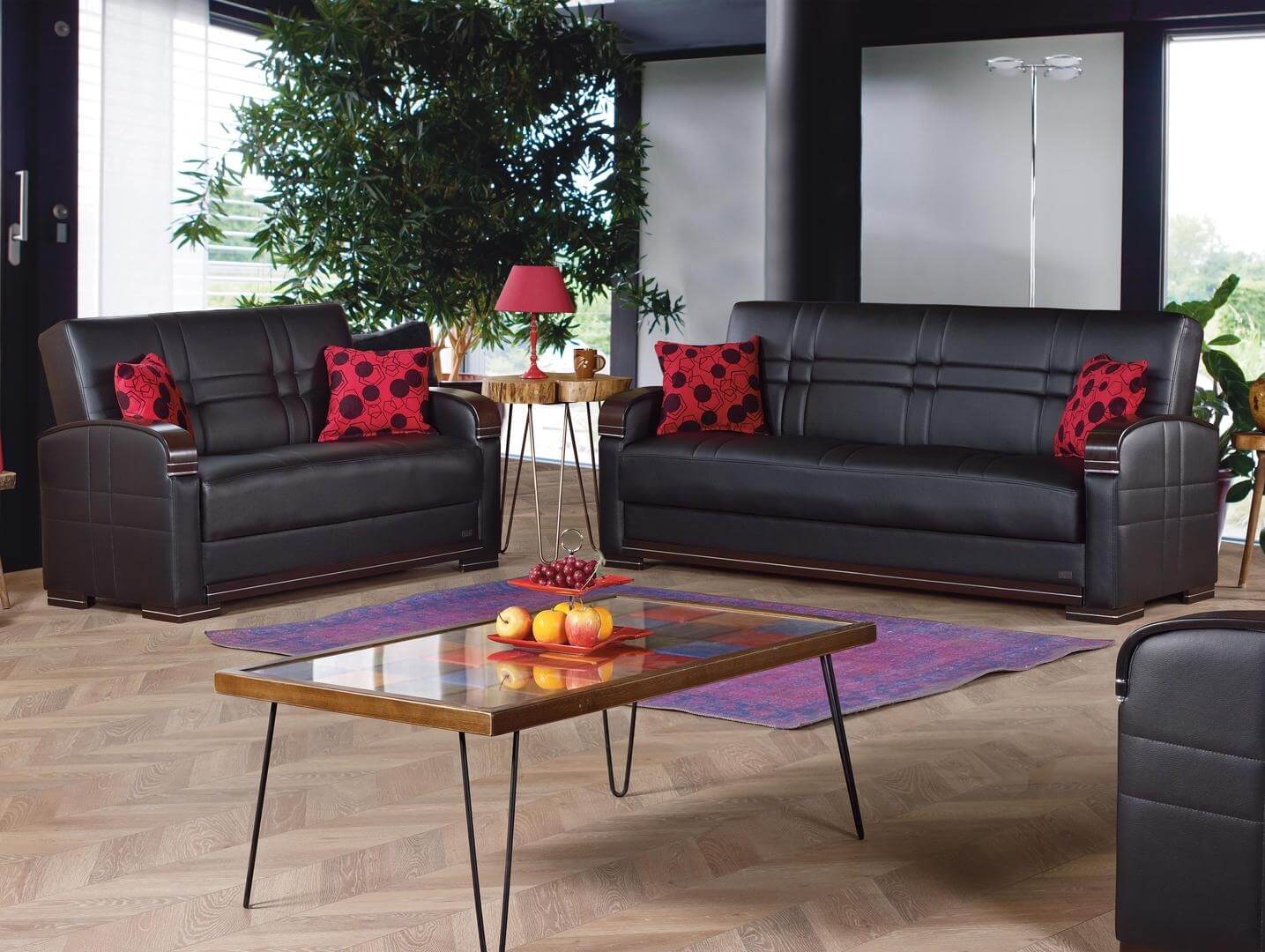 Bronx Bonded Leather Storage Sofabed