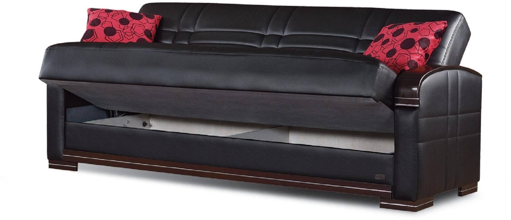 Bronx Bonded Leather Storage Sofabed
