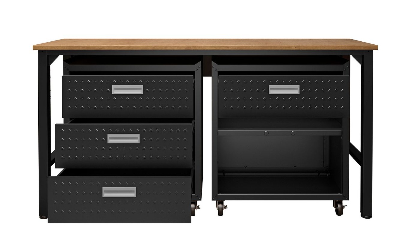 Fortress 3-Piece Textured Metal Garage Storage Set, Composition 5