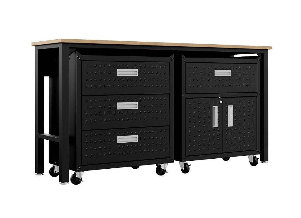 Fortress 3-Piece Textured Metal Garage Storage Set, Composition 5