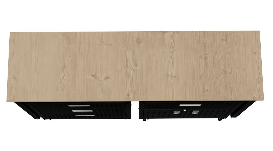 Fortress 3-Piece Textured Metal Garage Storage Set, Composition 5