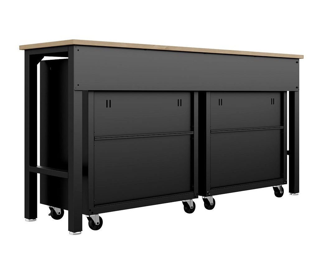 Fortress 3-Piece Textured Metal Garage Storage Set, Composition 5