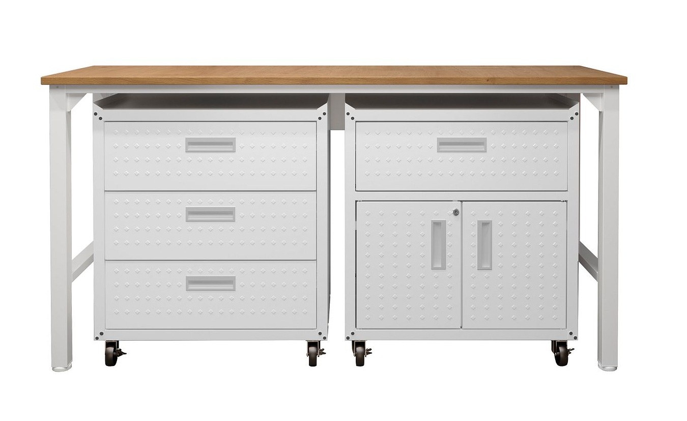 Fortress 3-Piece Textured Metal Garage Storage Set, Composition 5